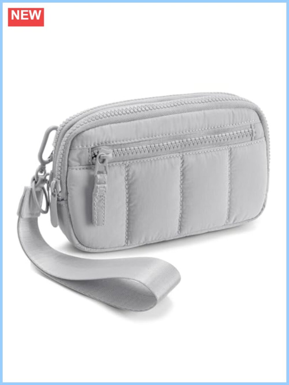 Nylon Puffy Wristlet Wallet RFID Blocking Crossbody Purse